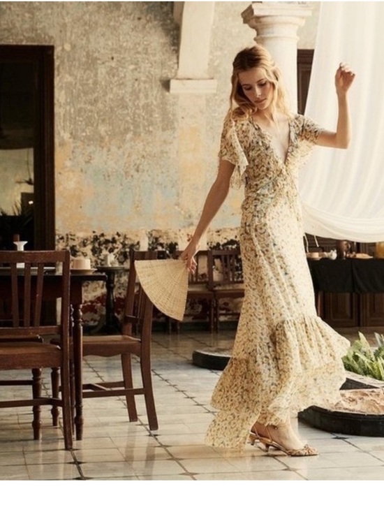 Doen Dresses & Skirts - Doen Antoinette Dress - yellow Victorian floral - XS - ALTERATION